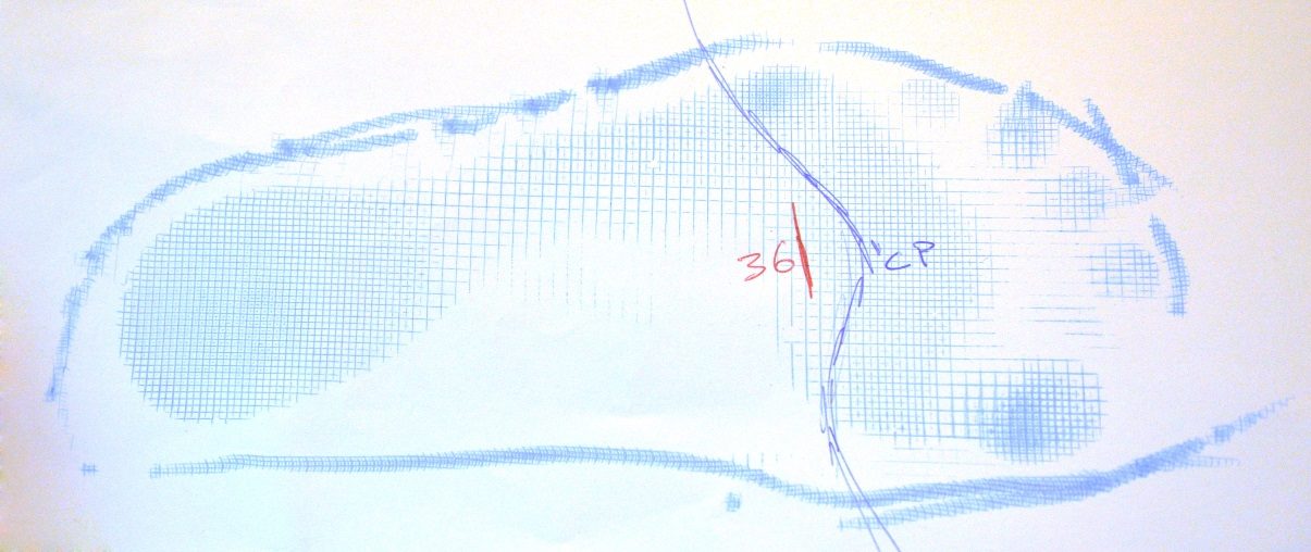 Handgemeten blauwdruk met de exacte positie van de metatarsale steun